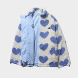 Dianne — Reversible Heart-Print Fleece Jacket
