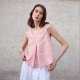 Marlowe — Reversible Chambray Linen Vest