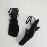 Cleo — Mesh-Strap Heeled Sandals