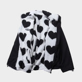 Dianne — Reversible Heart-Print Fleece Jacket