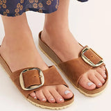 Rosamund — Cork-Sole Leather Sandals