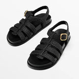 Verity — Woven Leather Sandals