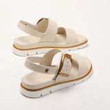 Aurelia — Gold-Buckle Leather Sandals