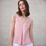Marlowe — Reversible Chambray Linen Vest