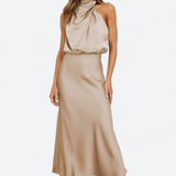 Marina — Elegant Evening Dress with a Halter Neckline