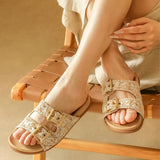 Constance — Buckle Leather Sandals