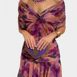 Beatrice — Floral Long Dress with a V-Neckline