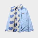 Dianne — Reversible Heart-Print Fleece Jacket