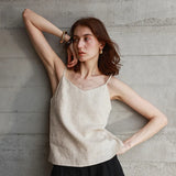 Wren — V-Neck Linen Top