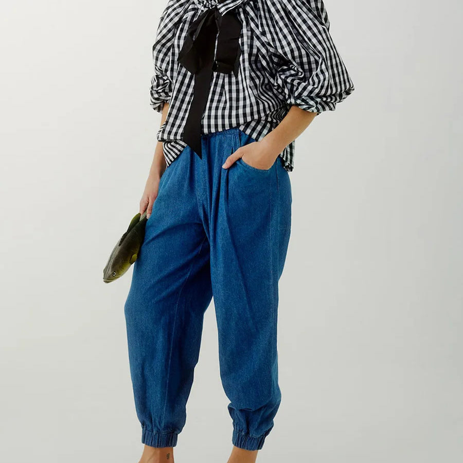 Bellarine — Puff Sleeve Cotton Blouse