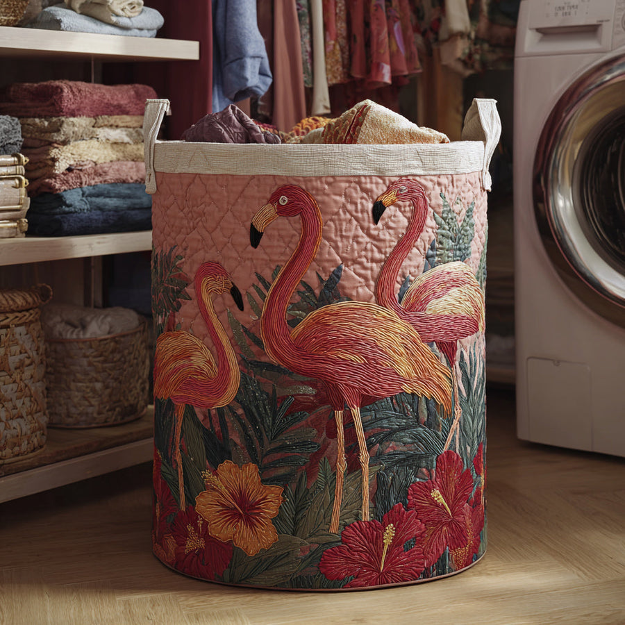 Sunshine Flamingos - Laundry Basket