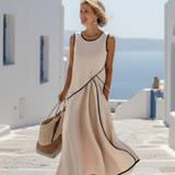 Evie — Draped Sleeveless Maxi Dress