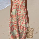Claire — Boho Midi Dress with floral print