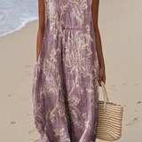 Charlotte — Boho Midi Dress with floral print