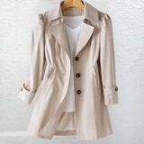 Inés — Elegant Vintage Button Coat
