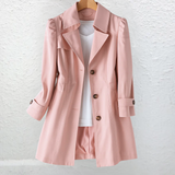 Inés — Elegant Vintage Button Coat