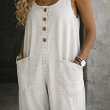 Victoria - Vintage-Wash Denim Dungarees