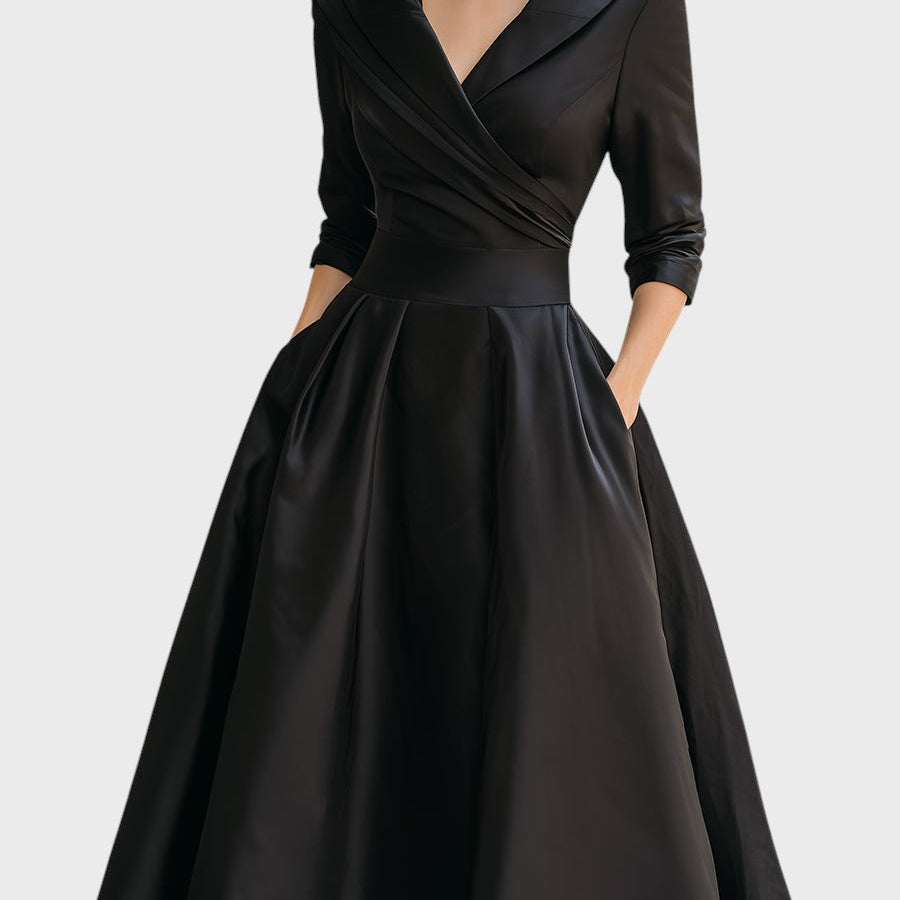 Lottie — Elegant Midi Dress with Long Sleeves