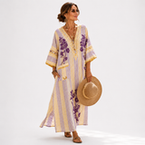 Sofía — Purple Floral Kaftan