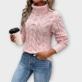 Isla — Cable-Knit Roll-Neck Jumper