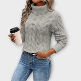 Isla — Cable-Knit Roll-Neck Jumper