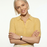 Amy — Smooth Knit Polo Blouse