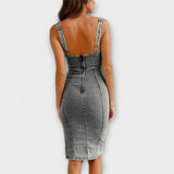 Millicent — Denim Dress with Adjustable Straps