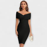 Elegant Dress with V-Neck