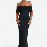 Janet — Refined Long Bardot Dress