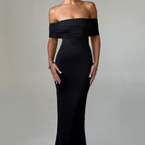 Janet — Refined Long Bardot Dress