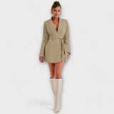 Mia — Blazer Dress with a V-Neckline