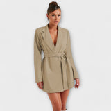 Mia — Blazer Dress with a V-Neckline