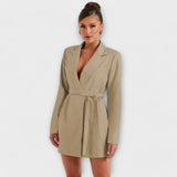 Mia — Blazer Dress with a V-Neckline