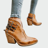 Beatrix — Retro Leather Ankle Boots