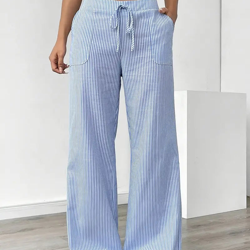 Alina | Elegant Striped Trousers with Pockets