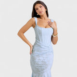 Helena — Long Blue Dress