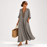 Valentina — Grey Plain Kaftan