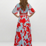 Abigail — Floral Maxi Dress with a V-Neckline