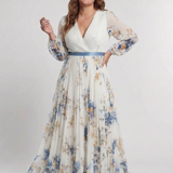 Amelia — Long-Sleeve Floral Maxi Dress