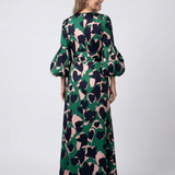 Iris — Long-Sleeve Maxi Dress with a Tie Waist