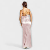 Mimi — Embellished Satin Dress with Back Lacing