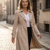 Inés — Elegant Vintage Button Coat