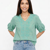 Eloria — V-Neck Cotton Blouse