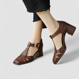 Arabella — T-Strap Block-Heel Mary Jane