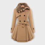 Emma — Elegant Coat with Faux Fur Collar