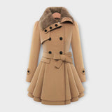 Emma — Elegant Coat with Faux Fur Collar