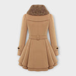 Emma — Elegant Coat with Faux Fur Collar
