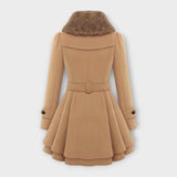 Emma — Elegant Coat with Faux Fur Collar