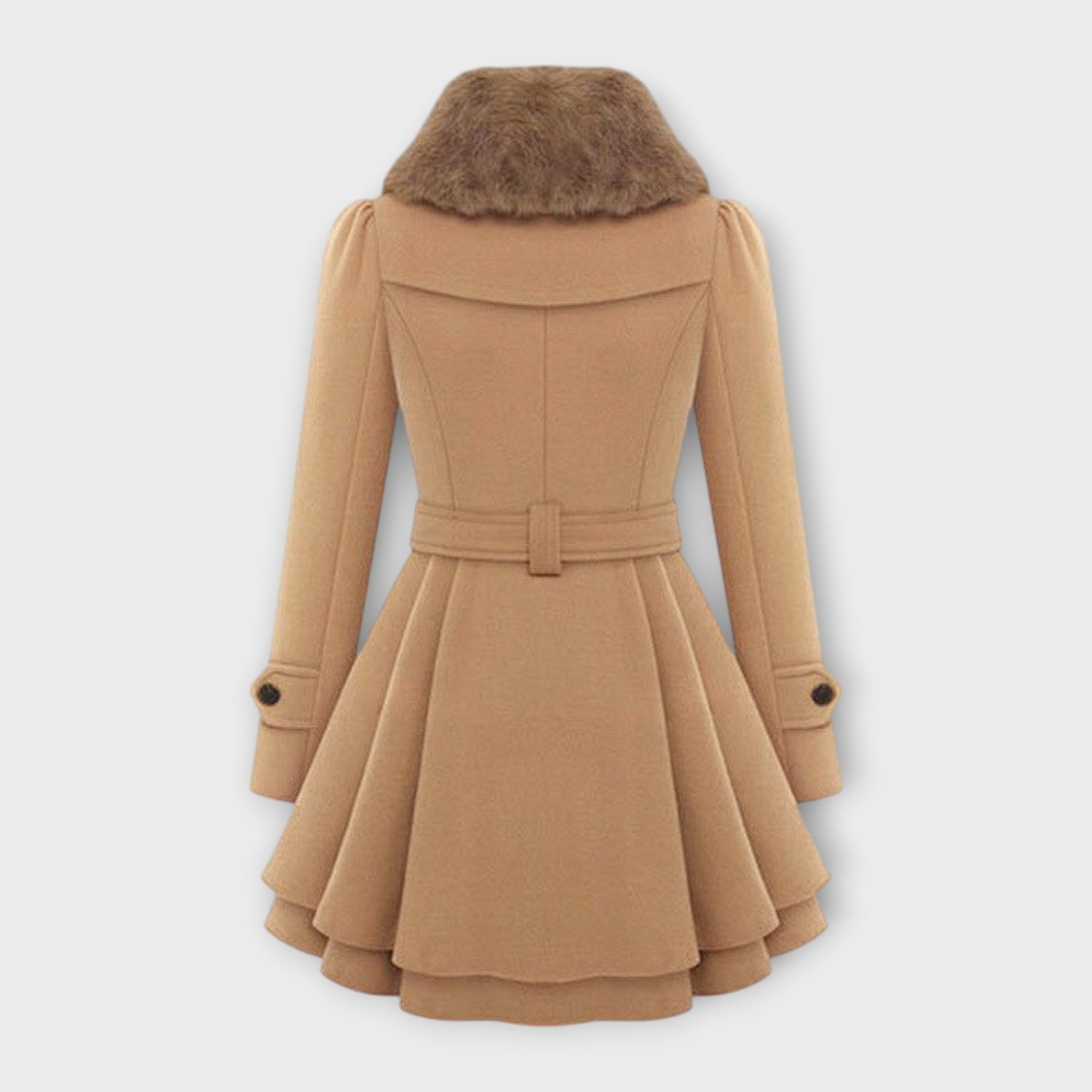 Emma — Elegant Coat with Faux Fur Collar