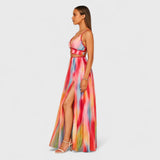Imogen — Painterly-Print Maxi Dress